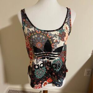 Adidas Floral Paisley Tank Top Size S